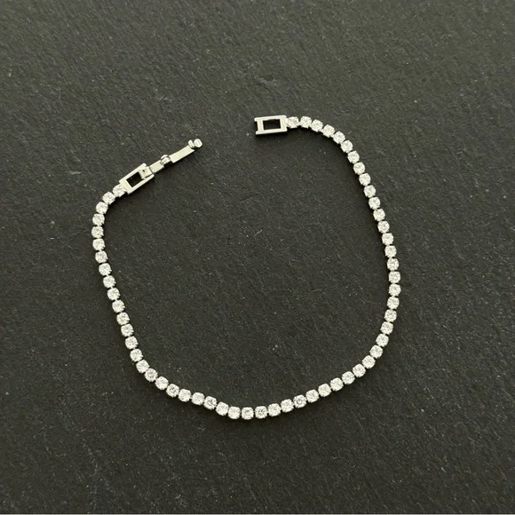 925 STERLING SILVER CZ TENNIS BRACELET - Picture 3 of 6